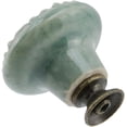 thumbnail image 5 of 12Pcs Round Ceramic Drawer Knobs Cabinet Furniture Handle Vintage Flower Pattern Knobs, with Mounting Screws,Green, 5 of 11