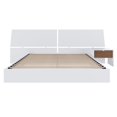 thumbnail image 2 of Nexera Oslo 3-Piece Floating Platform Bedroom Set, White, Queen, 2 of 7