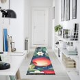 thumbnail image 4 of Yayeee Runner Rug for Bedroom 2'x6' Machine Washable Hallway Non Slip Mat, Blue Apple Pattern, 4 of 8