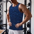 thumbnail image 5 of Fuzoiu Sparkling Blue Glitter Print Men's Workout Tank Tops,Sleeveless Gym Shirt Quick Dry,Fitness Bodybuilding T-Shirt,Muscle Athletic Workout Tee-4X-Large, 5 of 7
