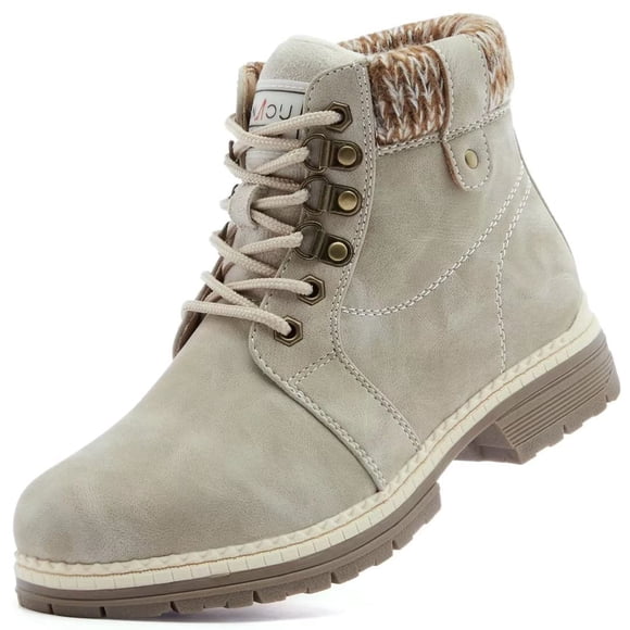 Botas de senderismo para nieve de invierno ANJOUFEMME FNW18-GREY-6 para mujer