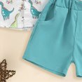 thumbnail image 7 of Kaprioy Boys Summer Outfits Short Sleeve Dinosaur Print Bow Tie Button Up Shirt Top Shorts 2Pcs Toddler Baby Boy Summer Clothes, 7 of 7
