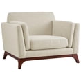 thumbnail image 1 of Modway Chance Fauteuil Rembourré en Tissu, Beige, 1 of 6