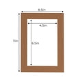 thumbnail image 3 of Aged Oak Acid Free 8.5x11 Picture Frame Mats with White Core Bevel Cut for 5x7 Pictures - Fits, 3 of 3