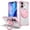 Pink, variant on Dteck Clear Magnetic Case for iPhone 17,Shockproof TPU+PC Anti-Yellow Case Compatible with Mag Safe 360° Rotatable Invisible Ring Stand Shockproof Cover,Clear