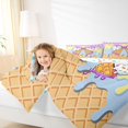 thumbnail image 3 of Manfei Ice Cream Bowknot Full Size Comforter Sets,Colorful Drip Bedding Comforter Set,Colorful Stars Reversible,3pcs,1 Comforter and 2 Pillowcases, 3 of 7