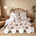 thumbnail image 4 of Erosebridal Football Pumpkin King Size Comforter Sets 3pcs,Fall Game Comforters King Size,Grey,Reversible,1 Comforter and 2 Pillowcases, 4 of 6