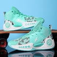 thumbnail image 4 of Kids' Basketball Shoes - Lightweight Breathable High Tops for Boys Girls, Non-Slip Outdoor Sports Sneakers (6 Colors), 4 of 5