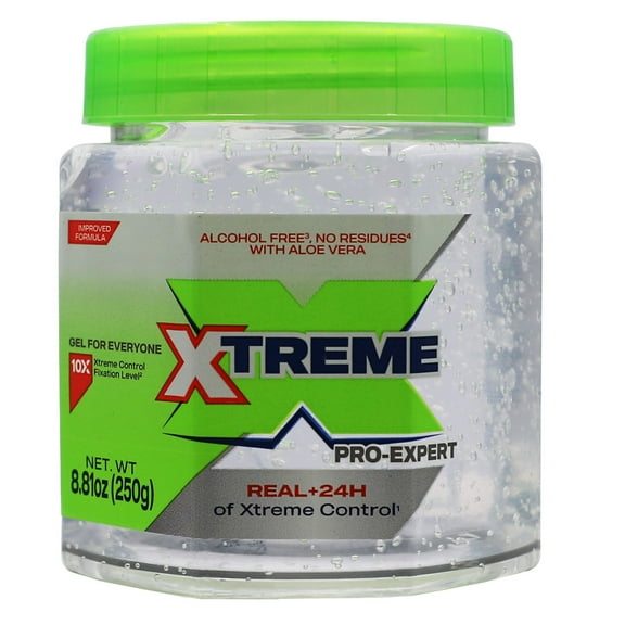 Wet Line Xtreme Clear  Styling Hair Gel Jar, Men and Women, Frizz Control, 8.8 oz
