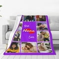 thumbnail image 4 of Custom Blanket with Photos Text, Personalized Photo Blankets and Throws, Personalized Gifts with Pictures for Boyfriend Sister,Customized Gifts for Couples Friends on Birthday Valentines Day, 4 of 6