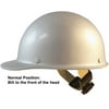 MSA Skull Guard Hard Hat - Fiberglass Cap Style With Swing Suspension - Custom Silver Color