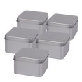 thumbnail image 1 of Paquete de 5 Caja de Almacenamiento de Metal perfecl Caja de lata cuadrada vacía 90x90x55mm, 1 of 8