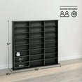 thumbnail image 4 of Prepac 51" Triple CD DVD Wall Media Storage Rack in Black, 4 of 12