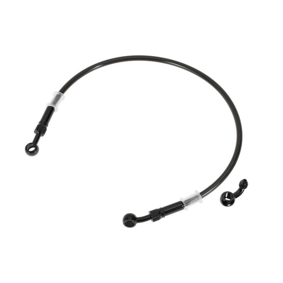 60cm Motorcycle Brake Clutch Oil Hose Line Nylon Stainless Steel Wire Braid PU Motorcycle Hydraulic Brake Line for Motorcycles Dirt Bikes ATV Black