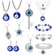 thumbnail image 5 of Joyas Mujer Con Collar Y Pulsera Y Aretes De Ojo Turco Conjunto, 5 of 5
