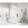 thumbnail image 3 of Elegant Kitchen & Bath BT30359GW-MBK 59 in. Bathtub with Matte Black Trim - Glossy White, 3 of 8