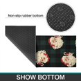 thumbnail image 6 of Green and Black Christmas Plaid Santa Pattern Kitchen Rugs Sets Of 2,Anti Fatigue Kitchen Mat Rugs Non Slip Washable,Decorative Kitchen Floor Mats for Kitchen,Sink,Laundry,17"x30"+17"x47", 6 of 7