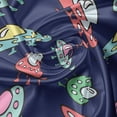 thumbnail image 7 of Ambesonne Galaxy Valance & Curtain, Flying Saucers UFO Cartoon, 55"x30", Navy Blue Multicolor, 7 of 7