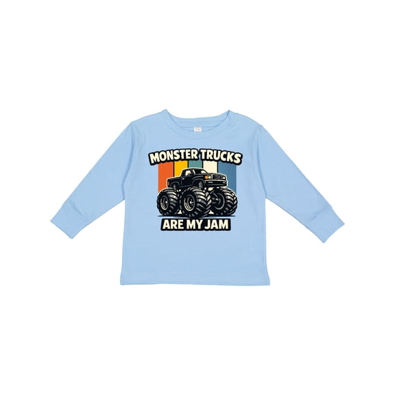 Inktastic Monster Trucks Are My Jam Boys or Girls Long Sleeve Toddler T-Shirt
