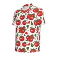 thumbnail image 2 of Balery Hand Drawn Tomatoes Printed Men’s Short Sleeve Polo Shirt, Midweight Men's Shirt,Golf Polo shirts -XX-Large, 2 of 9