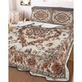 thumbnail image 3 of Quilts Twin XL Size, Burnt Orange Boho Soft Comforter Bedding Set for Bed, Modern Ethnic Geometric Southwestern Lightweight Quilted Bedspread with Pillow Cover(2 Pieces) for All Season, 68x98 Inch, 3 of 6