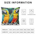 thumbnail image 5 of Parrots Print Throw Pillow Covers Soft Corduroy Pillowcase Decorative Cushion Cover Modern Square Cushion Cases for Living Room Bed Sofa Bedroom Pillow Included, 5 of 5