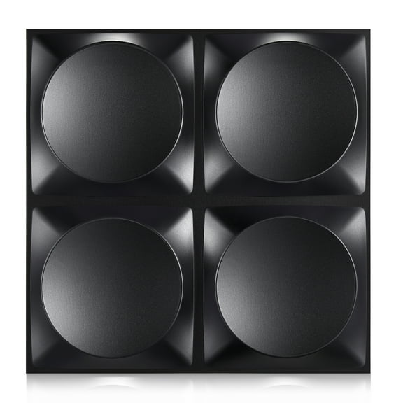 30Pack 3D Wall Panels for Interior Wall Décor Black 11.8"*11.8" Covering Panels, PVC Textured 3D Wall Tile for Living Room, Bedroom DIY Interior Décor