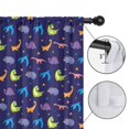 thumbnail image 4 of Blackout Kids Curtains,DarkBlue Dinosaurs with Shapes Pattern Childrens Insulated Curtains Set Of 2,Bedroom Essentials,Toddler Room Decor 42"x54", 4 of 5