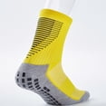thumbnail image 4 of Elastic Anti-Shock Hygroscopic Thickened Towel Bottom Nylon Mid Tube Socks Stripe Soccer Socks Football Socks Sports Socks Men Women Socks BLACK, 4 of 8