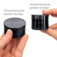 thumbnail image 4 of 4-layer2" Herb Grinde, Zinc Alloy Manual Grinder, Smoke Grinder Spice Grinder 2" Spice Herb Grinder Black, 4 of 5