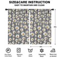 thumbnail image 2 of Blackout Kids Curtains,Black Daisy Flower Checkered Pattern Childrens Insulated Curtains Set Of 2,Bedroom Essentials,Toddler Room Decor 52"x84", 2 of 5