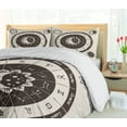thumbnail image 5 of Ambesonne Constellation Duvet Cover Set, Zodiac Sun Moon, 2-Calking, Dark Brown Cream, 5 of 7