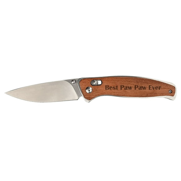 PrecisionNC Grandpa Gifts Engraved Folding Knife Best Paw Paw Ever Hunting Camping Fishing Knives