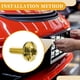 thumbnail image 4 of 1 Juego de Tornillos para Matrícula Antirrobo Universal M6 de 1/4" - Kits de Sujetadores de Seguridad para Marco de Etiqueta de Automóvil con 2 Arandelas - Tonalidad de Aleación de Titanio Dorado, 4 of 7