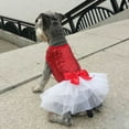thumbnail image 4 of Exquisite Dog Dress - Shiny Fabric - Bow Knot - Elegant Pet Clothing - Ideal for Summer, 4 of 8