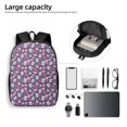 thumbnail image 4 of Disketp white Skull Flower School Backpack, Lightweight Basic Middle School Bookbags 17 Inch Casual Daypack for Student College, Travel or Outdoor, 4 of 6
