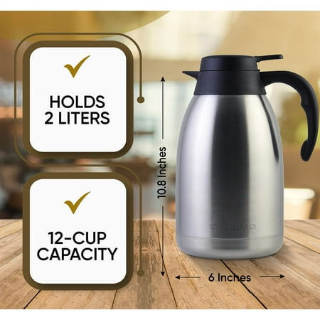 Used Dirty Needs Cleaning Cresimo 2 Liter Stainless Steel Thermal Coffee Carafe
