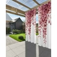 thumbnail image 3 of nqOlkjepod Outdoor Curtains for Patio Waterproof, Red Eucalyptus Leaf Outdoor Privacy Panels Grommet, Spring Rustic Botanical Blackout Outside Curtains for Porch/Cabana/Pergola 54"x95", 1 Panel, 3 of 8