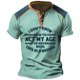 thumbnail image 1 of Men's T-shirt T-shirts Graphic Text Black Military Green Pool Dark Gray 3D Printing Street Casual Short Sleeve Button Down Printed Clothing Basic 2XL, 1 of 3