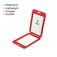 thumbnail image 4 of Uxcell 4.3"x2.8” Vertical Clear Window ABS ID Badge Holders with Lanyard Red 4Pack, 4 of 6
