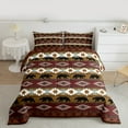 thumbnail image 2 of Feelyou Wildlife Bear Animal Bedding Comforter Set, Western Boho Aztec Twin Comforter Sets, Golden Rod Abstract Reversible Bedding Set, Microfiber Bedroom Decor, 2-Piece, 2 of 8