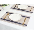 thumbnail image 6 of REGALWOVEN Placemats Set of 6 Vinyl Placemats for Kitchen Dining Table Decor Washable Heat Resistant Table Placemats Wipeable Table Mat Blue 18*12in, 6 of 7