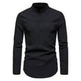 thumbnail image 1 of Nueva camisa de negocios ligera con botón de solapa informal de color sólido de manga larga Pompotops oipoqjl27027, 1 of 6