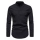 thumbnail image 1 of Nueva camisa de negocios ligera con botón de solapa informal de color sólido de manga larga Pompotops oipoqjl27027, 1 of 6