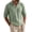 Green, variant on TOUMENY Men Linen Shirts Casual Long Sleeve Lightweight Breathable Shirt Solid Button Down Loose Fit Vacation Beach Summer Fall Tops Black L