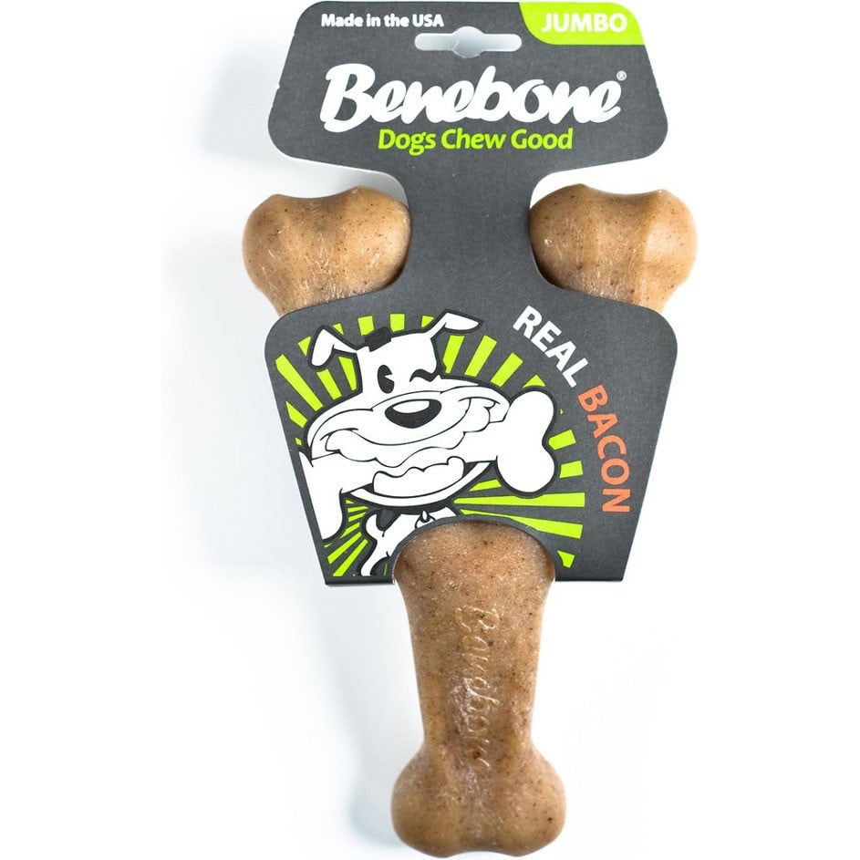 Benebone Wishbone Jumbo Chew Bacon Dog 
