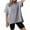 Gray, variant on Plebaso Women's Oversized Sweatshirts Short Sleeve Crew Neck Sweat Shirts Summer Workout Pullover Tops