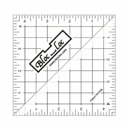 Regla triangular acrílica semicuadrada Bloc Loc HST- 4,5x4,5 pulgadas