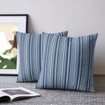 thumbnail image 2 of Pillow Covers 20x20 Set of 2, Navy Blue Throw Pillow Covers Decorative Couch Cushion Cover, Farmhouse Striped Modern Artwork Microfiber Soft Square Pillowcases for Bedroom Living Room Sofa, 2 of 9