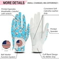 thumbnail image 2 of FINGER TEN Golf Gloves Women Right Handed Golfer Left Hand with Ball Marker USA Flag Ladies Breathable Soft All Weather Grip Printed Pattern Size XS S M L XL, 2 of 7